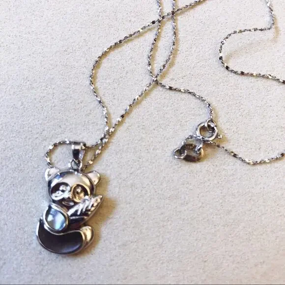 Sterling Silver Adorable Panda Necklace - Picture 2 of 8